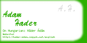 adam hader business card